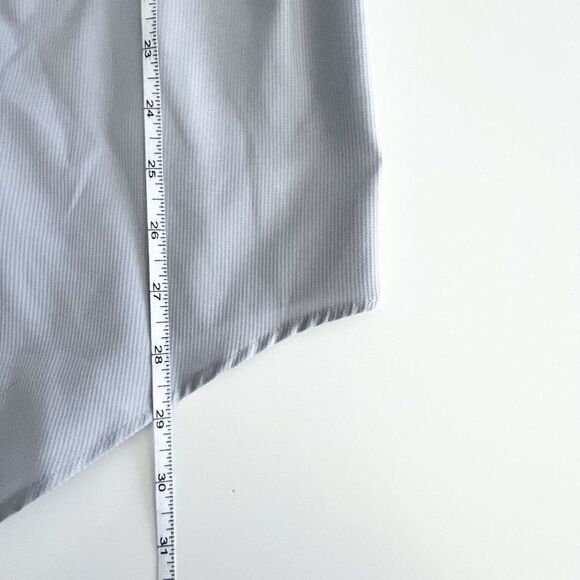 Calvin Klein Mens Dress Shirt Button Down Slim Fit Long Sleeve Gray Size 17.5 - Picture 6 of 8